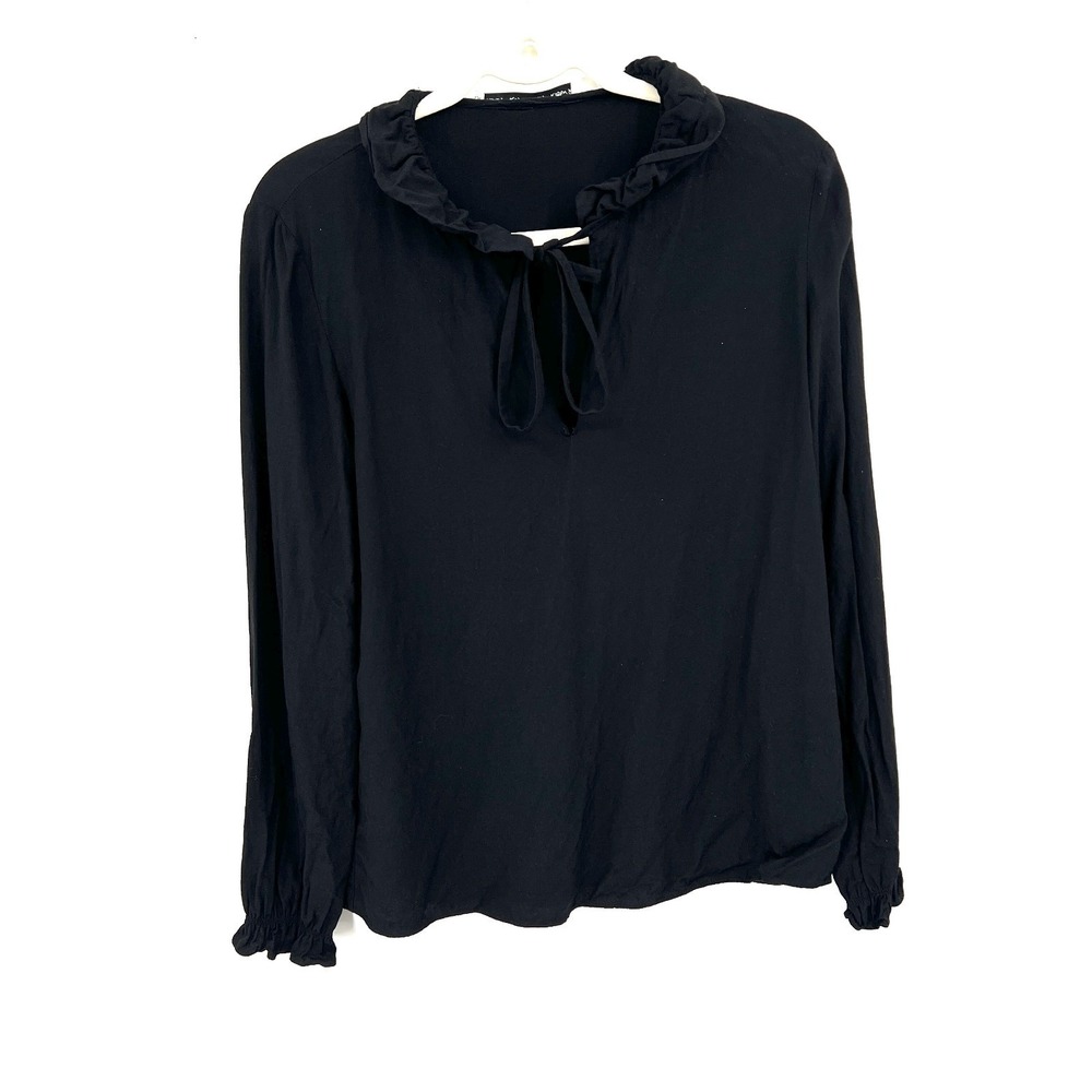 & other stories Anthropologie black poet blouse pirate top‎ renaissance boho 6